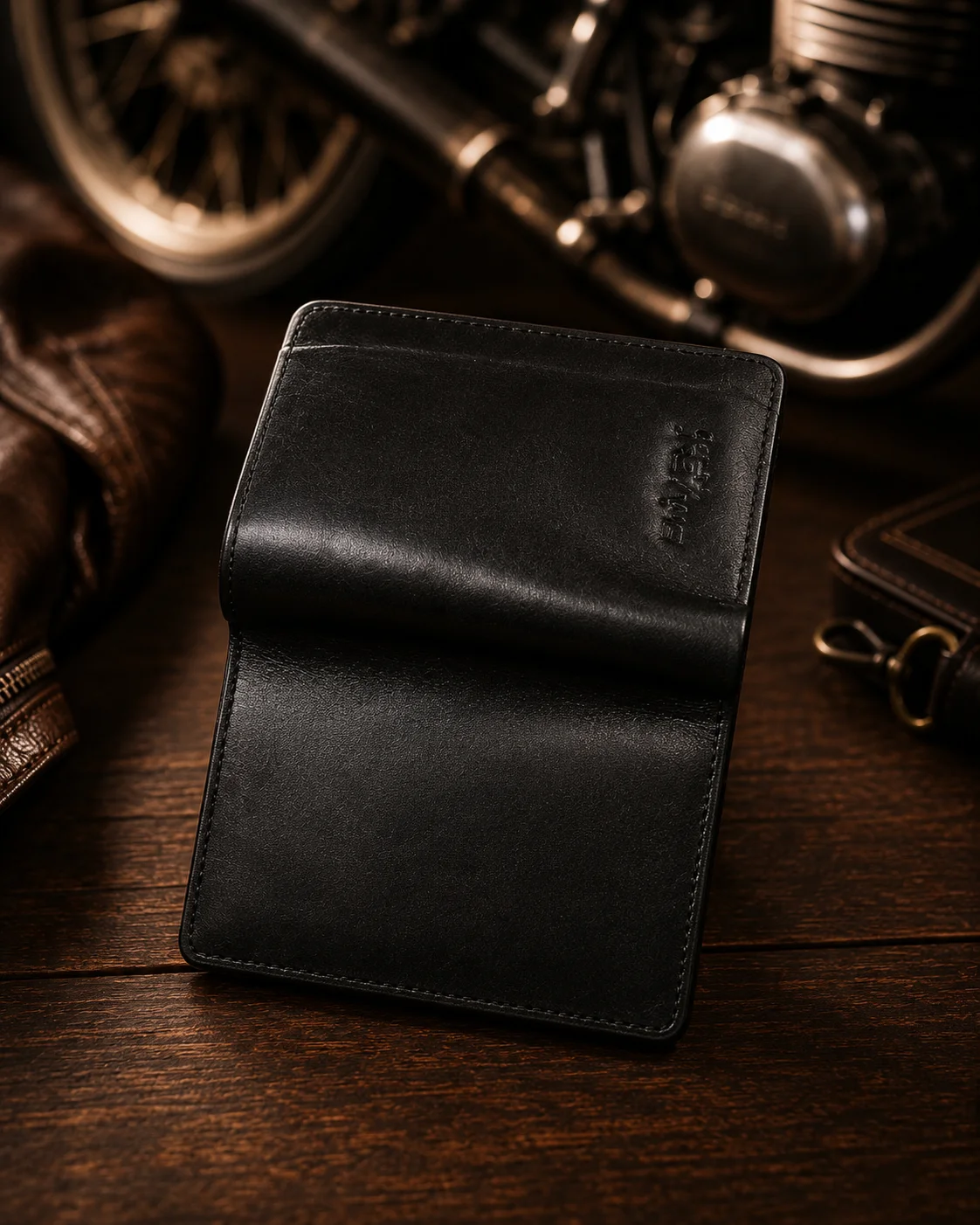 Premium Motorcycle Document Holder  Leather Wallet