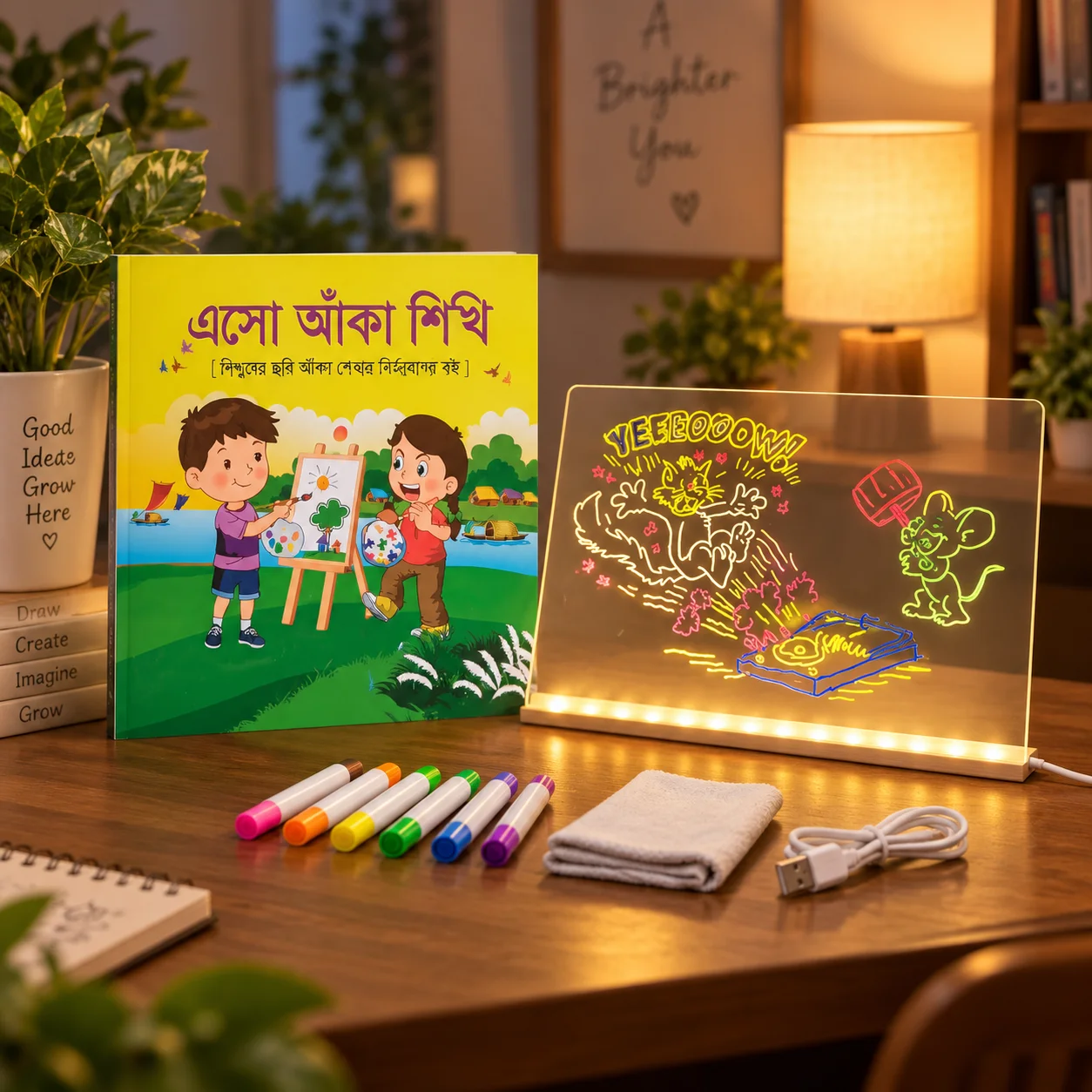 Combo Package-Magic Glow Kids Drawing Board